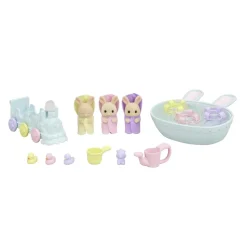 Sylvanian Families - Figura de juguete para la hora del baño de los trillizos - Casa de Muñecas ㅤ