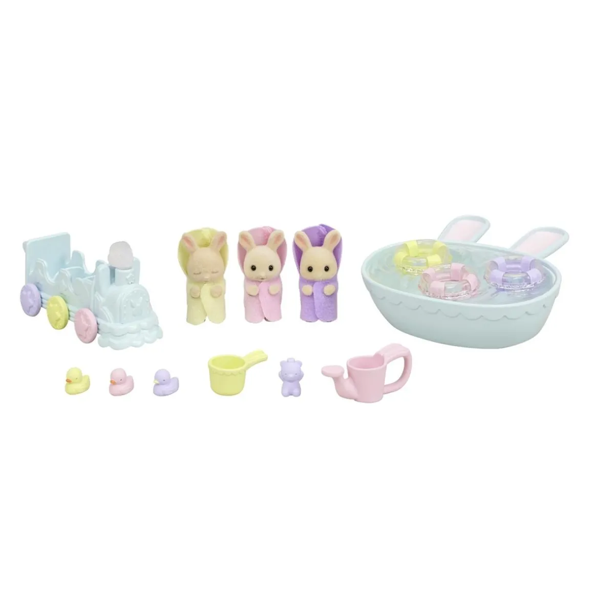 Sylvanian Families - Figura de juguete para la hora del baño de los trillizos - Casa de Muñecas ㅤ