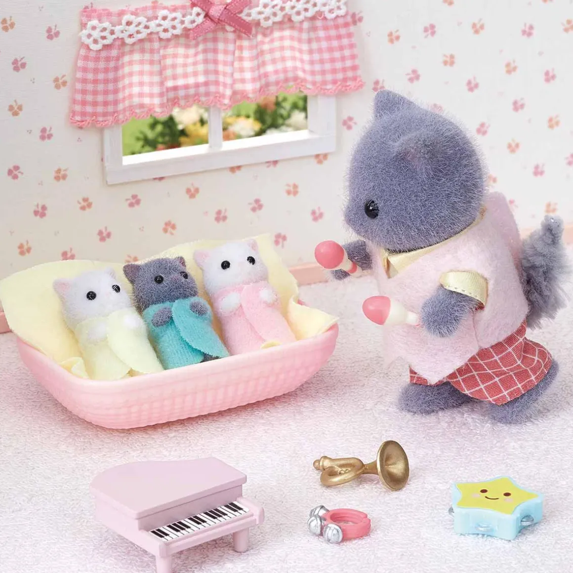 Sylvanian Families - Set 3 figuras gatos persa trillizos