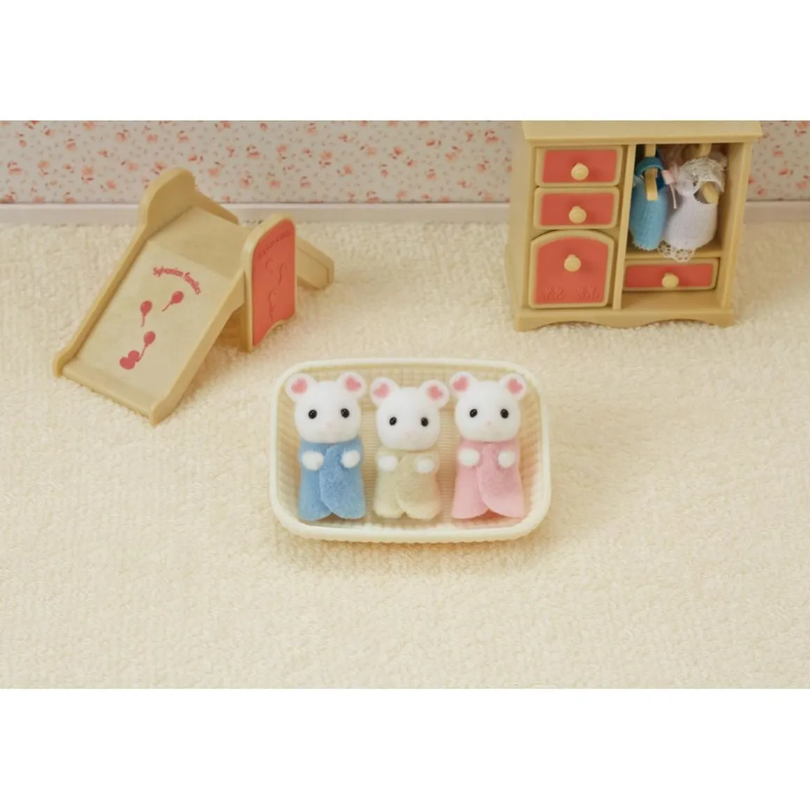 Sylvanian Families - Trillizos Ratón Marshmallow juguete para imaginar