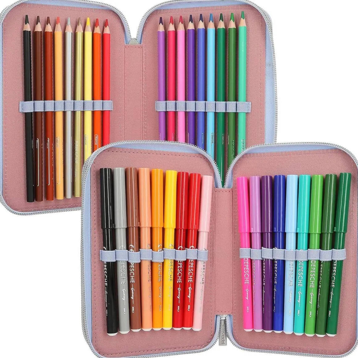 Top Model - Estuche triple Team Teddy Azul