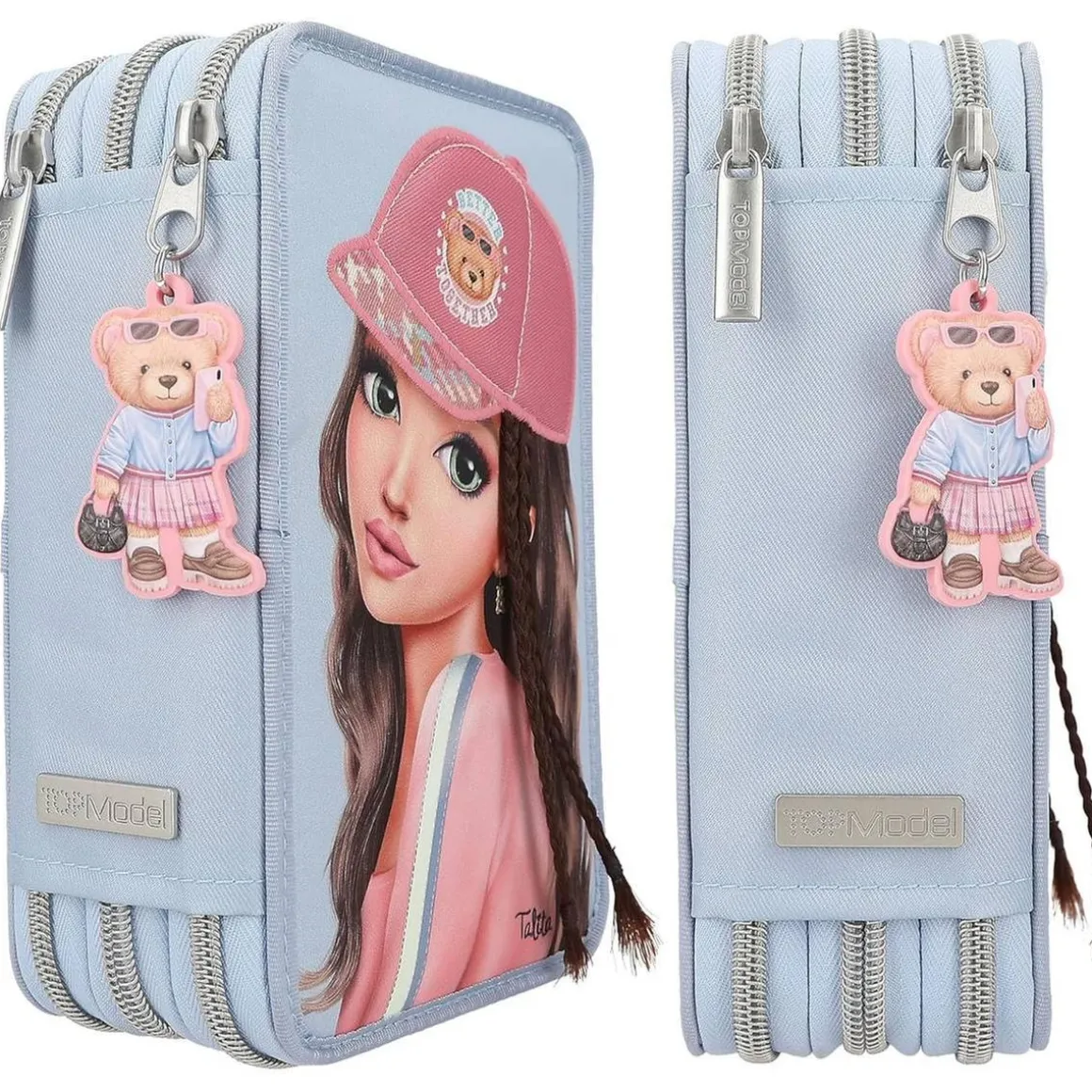 Top Model - Estuche triple Team Teddy Azul