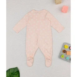 Traje de bebé salmón margaritas en todo