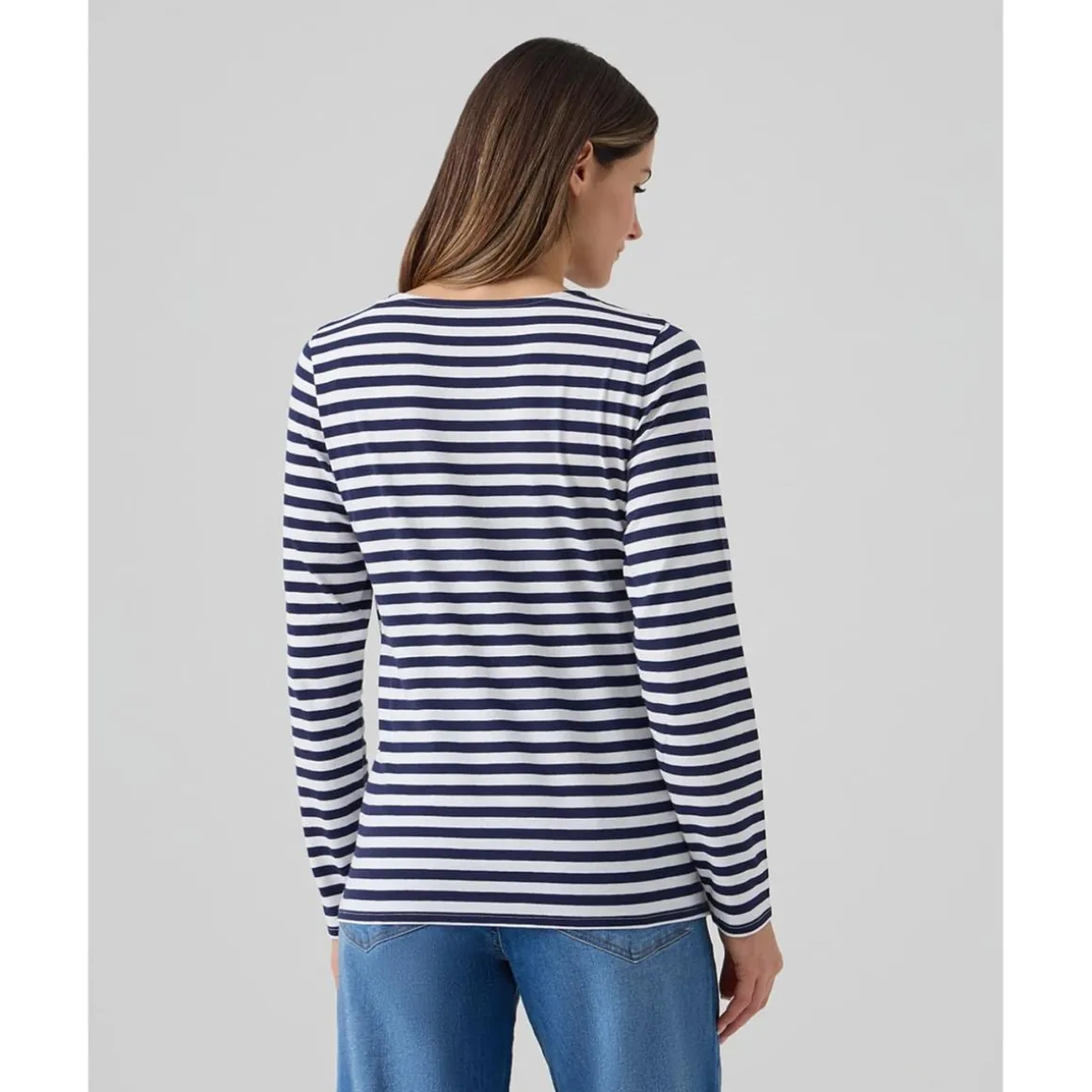 T-shirt de lactancia rayas blancas y azules