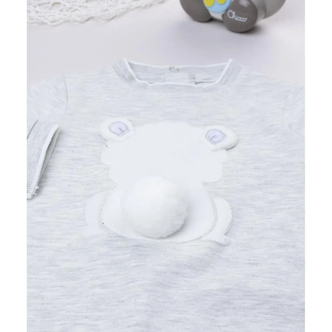 Tutina bebé gris con estampado