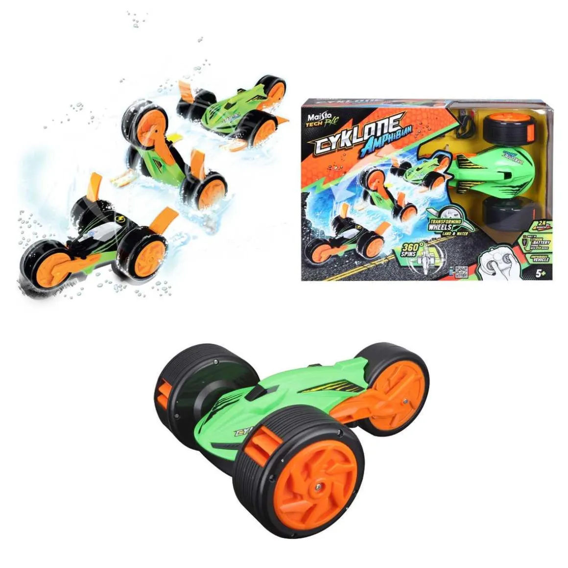 Vehículo Radiocontrol Cykclone Anfibio 25 cm (varios colores)