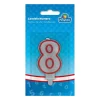Vela borde rojo 8