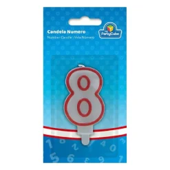 Vela borde rojo 8