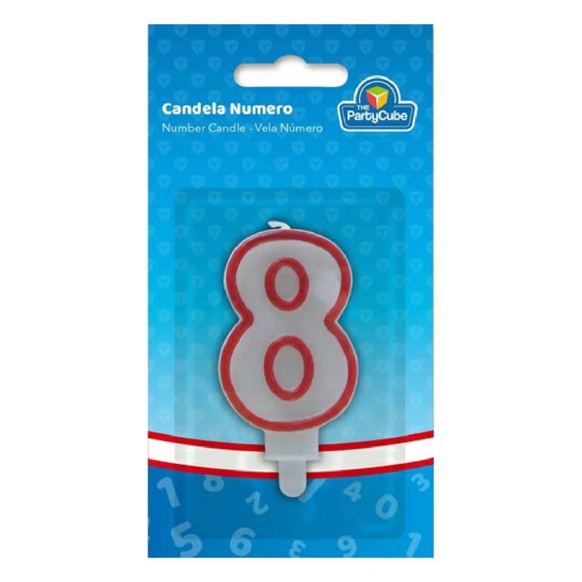 Vela borde rojo 8
