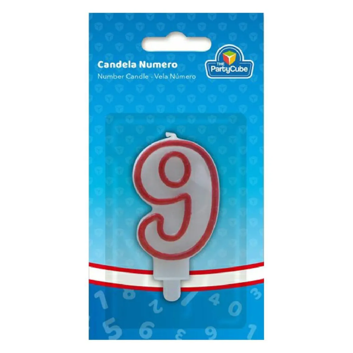 Vela borde rojo 9