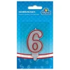 Vela borde rojo 6