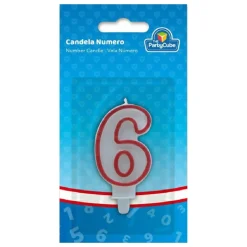 Vela borde rojo 6