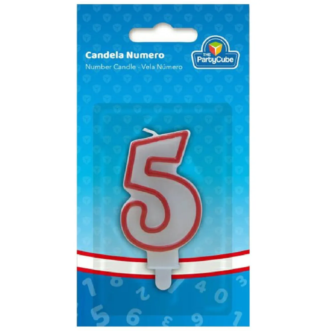 Vela borde rojo 5