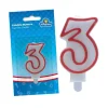 Vela con Borde Rojo 3