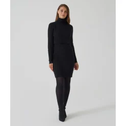Vestido premamá y lactancia tricot negro