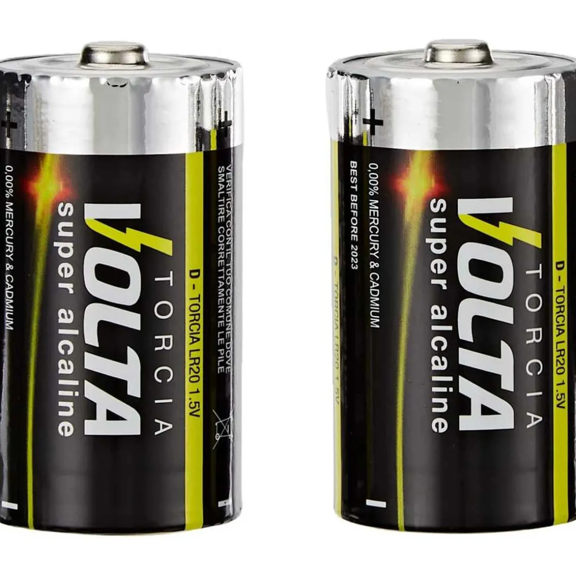 VOLTA - Pila alcalina modelo Torcia BL.2 Tipo D ㅤ