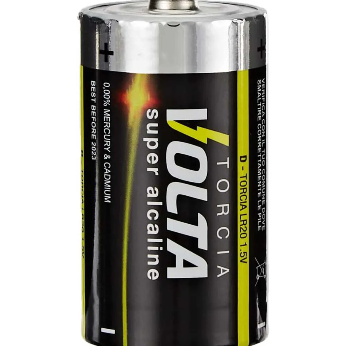 VOLTA - Pila alcalina modelo Torcia BL.2 Tipo D ㅤ