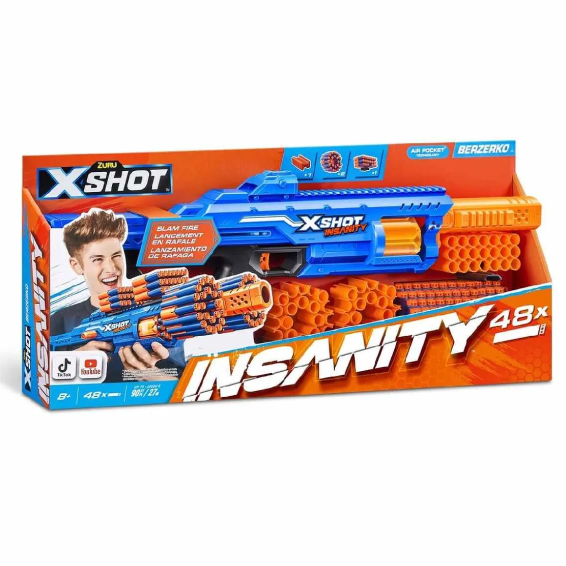 X-Shot - Lanzador Insanity Berzerko (48 dardos)