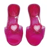 Zapatos princesa corazón rosa 4-6 años