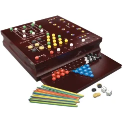 Zig Zag - Caja de madera con 10 juegos clásicos